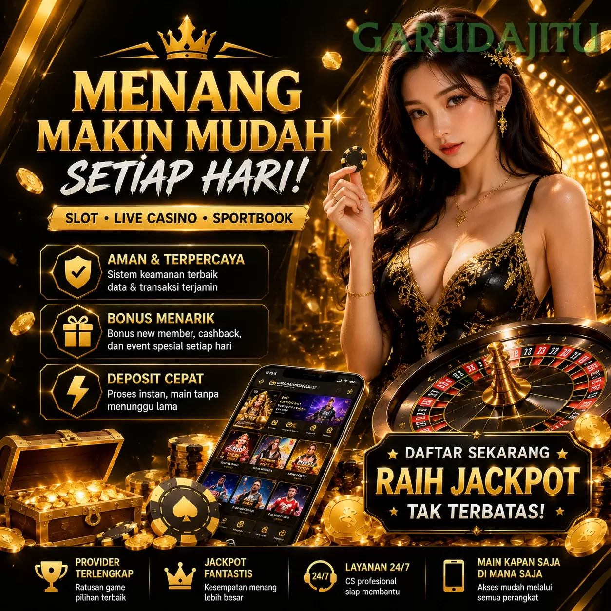 Main garudajituq Menang Jackpot Besar